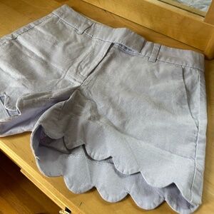 J Crew lavender scalloped shorts